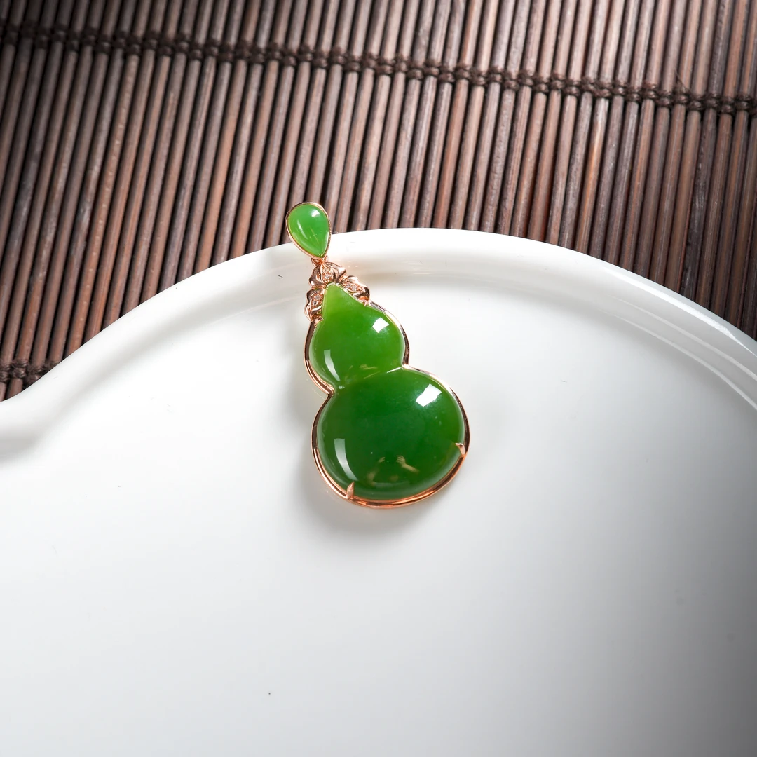 『博姐臻选』·积福丨和田玉老料18K金传世级吊坠约19x29x5mm*D7327