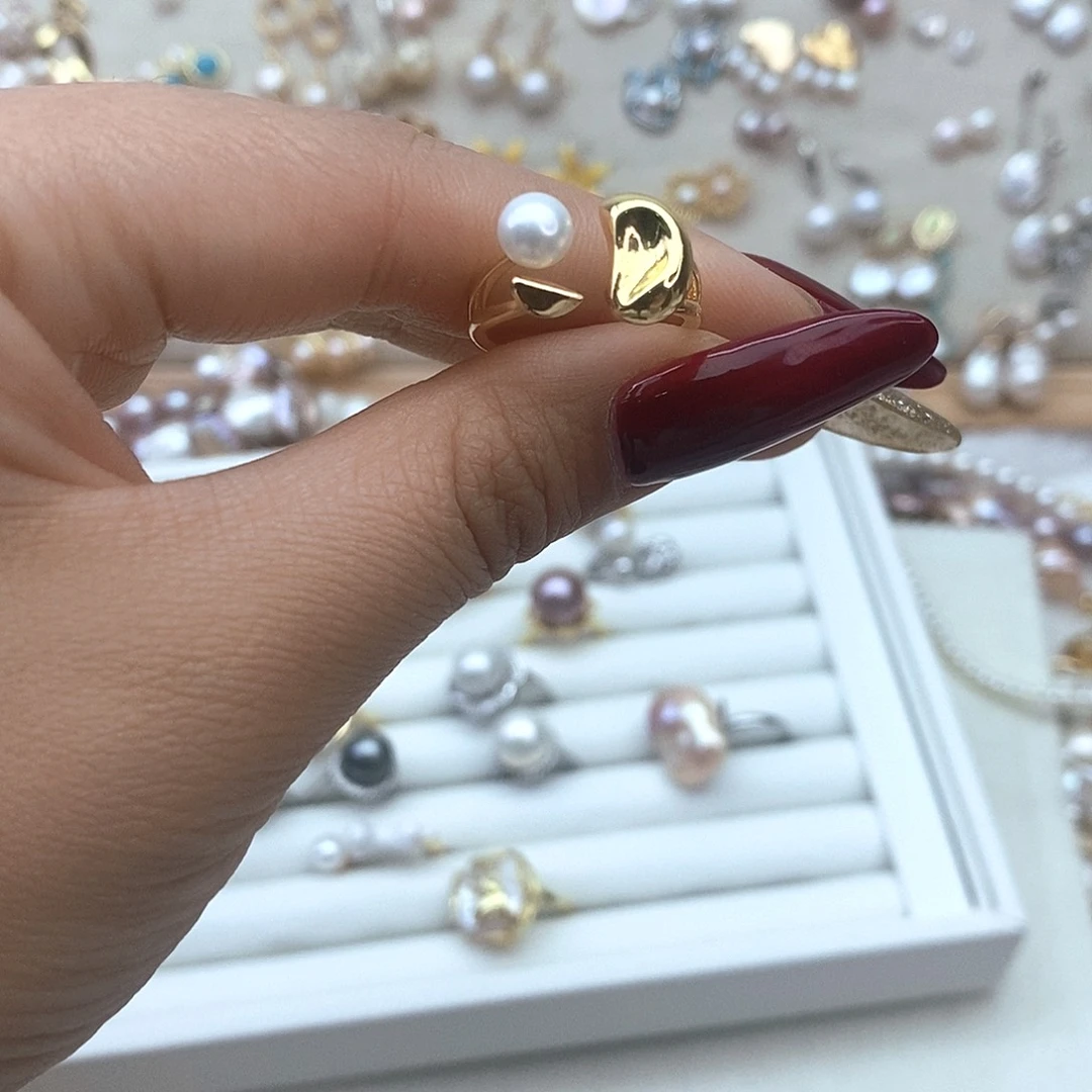 淡水珍珠未镶嵌戒指