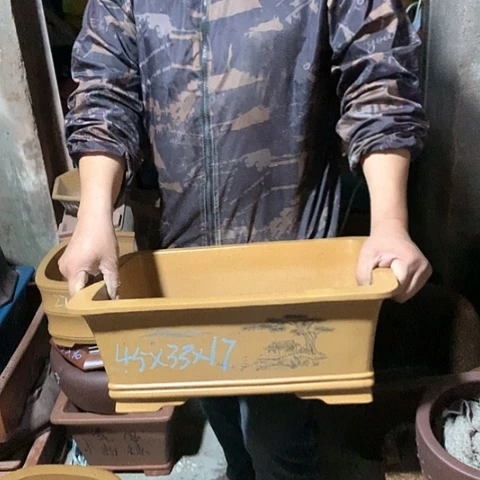 紫砂花盆手工定制