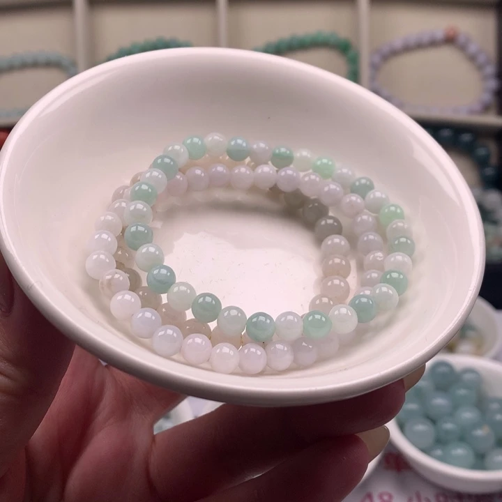 散珠翡翠翡翠有瑕疵不退不换