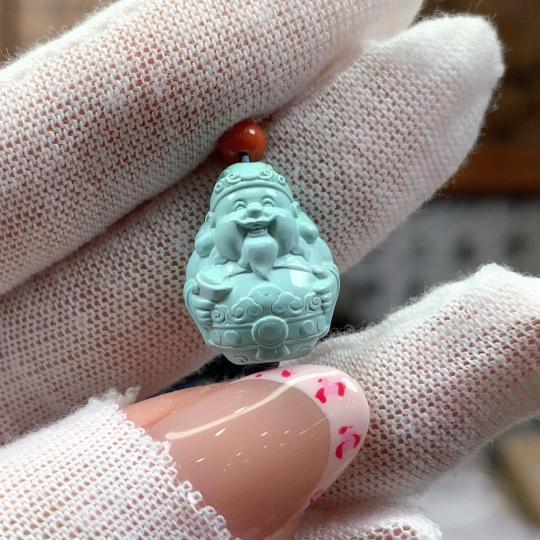 绿松石未镶嵌挂件