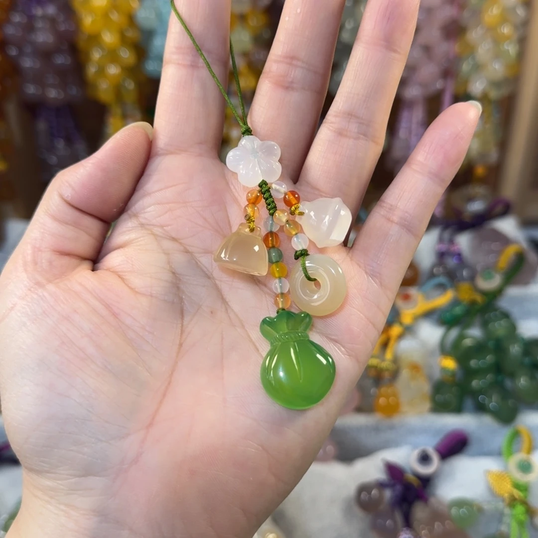 未镶嵌手机挂件玛瑙/玉髓