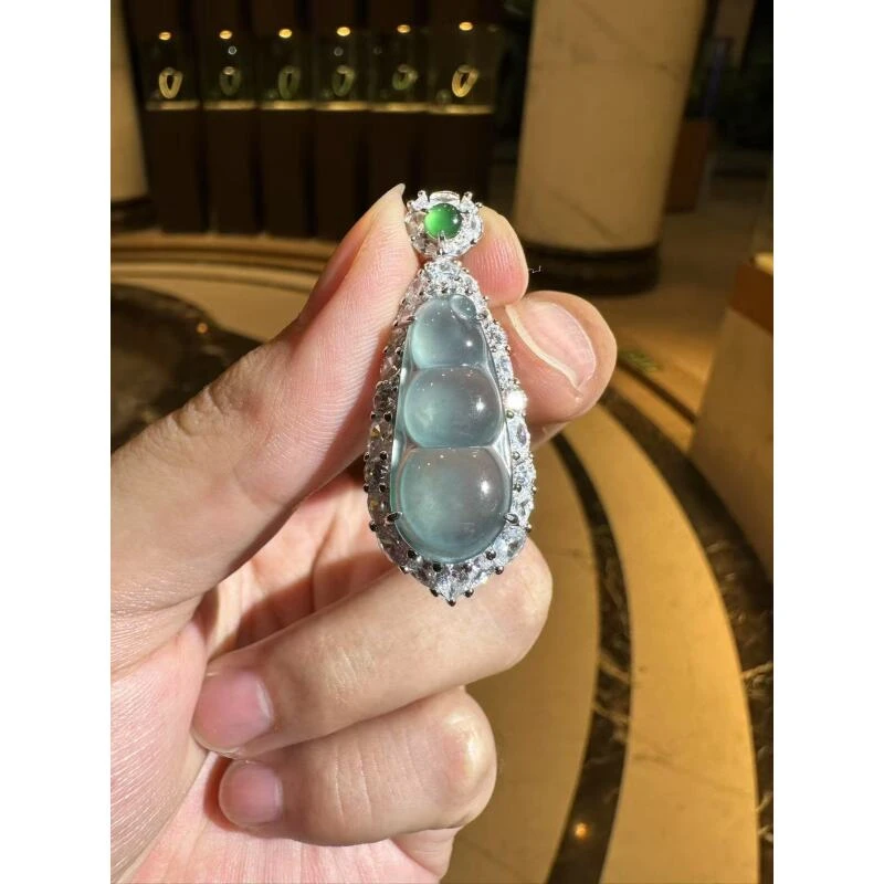 天然A货翡翠JJB08豆子吊坠多样性发一