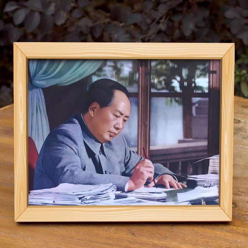 毛爷爷主席画像照片有相框装饰画桌面摆台客厅办公事书桌装饰摆台