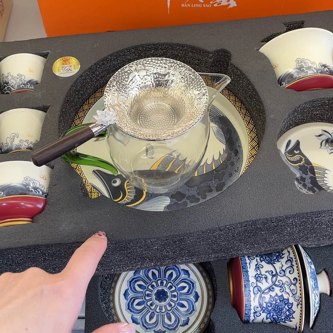 陶景德陶瓷盖碗茶具