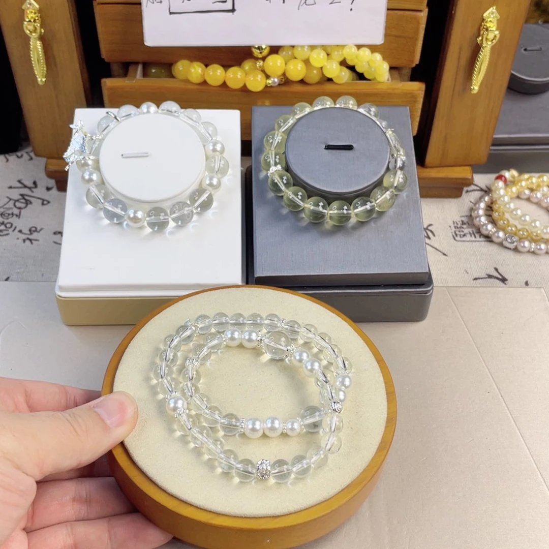 针钠钙石手链银S925镀金镶嵌