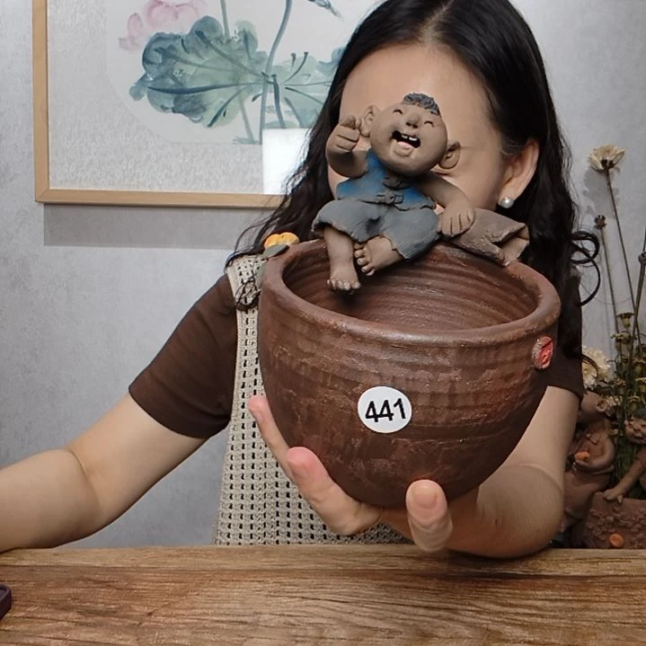 不规则紫砂童趣系列作品建水收纳