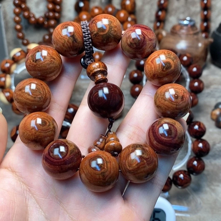 黄花梨/降香黄檀@*利紫油梨成品加工手串