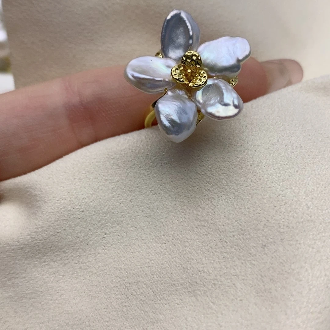 【闪购商品】戒指银S925镶嵌淡水珍珠