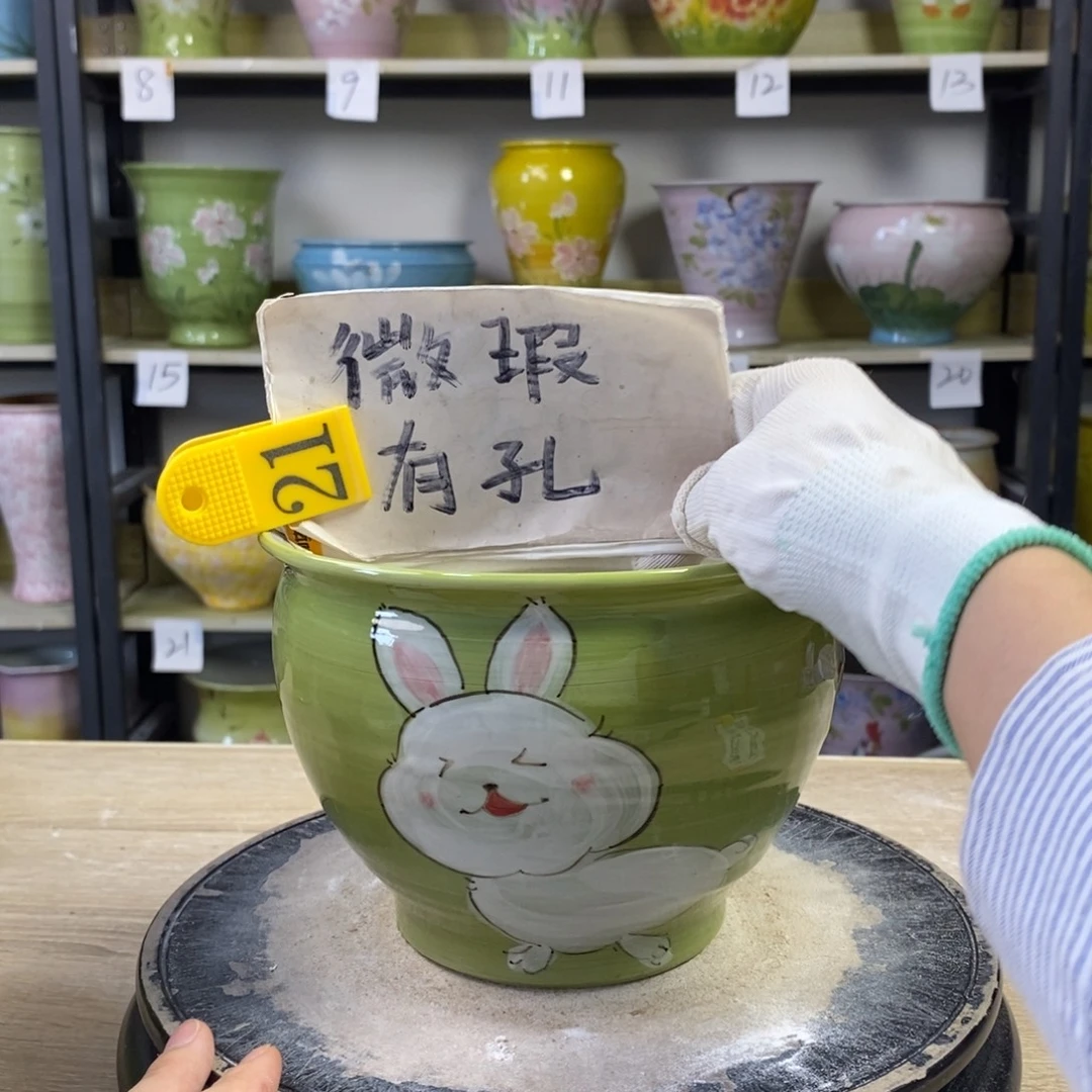 景德镇手工手绘陶瓷花盆