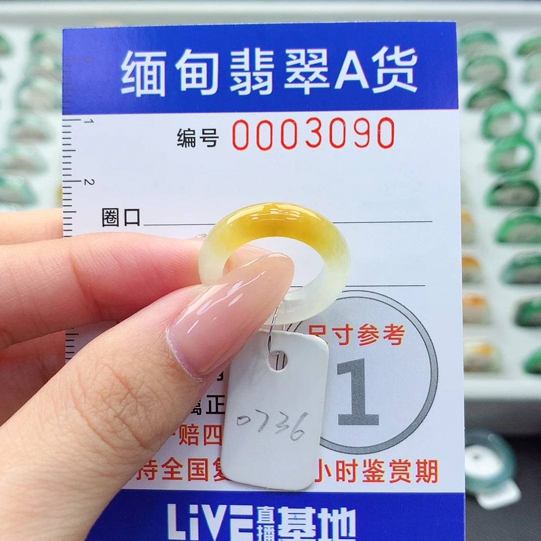 未镶嵌戒指翡翠8.9号