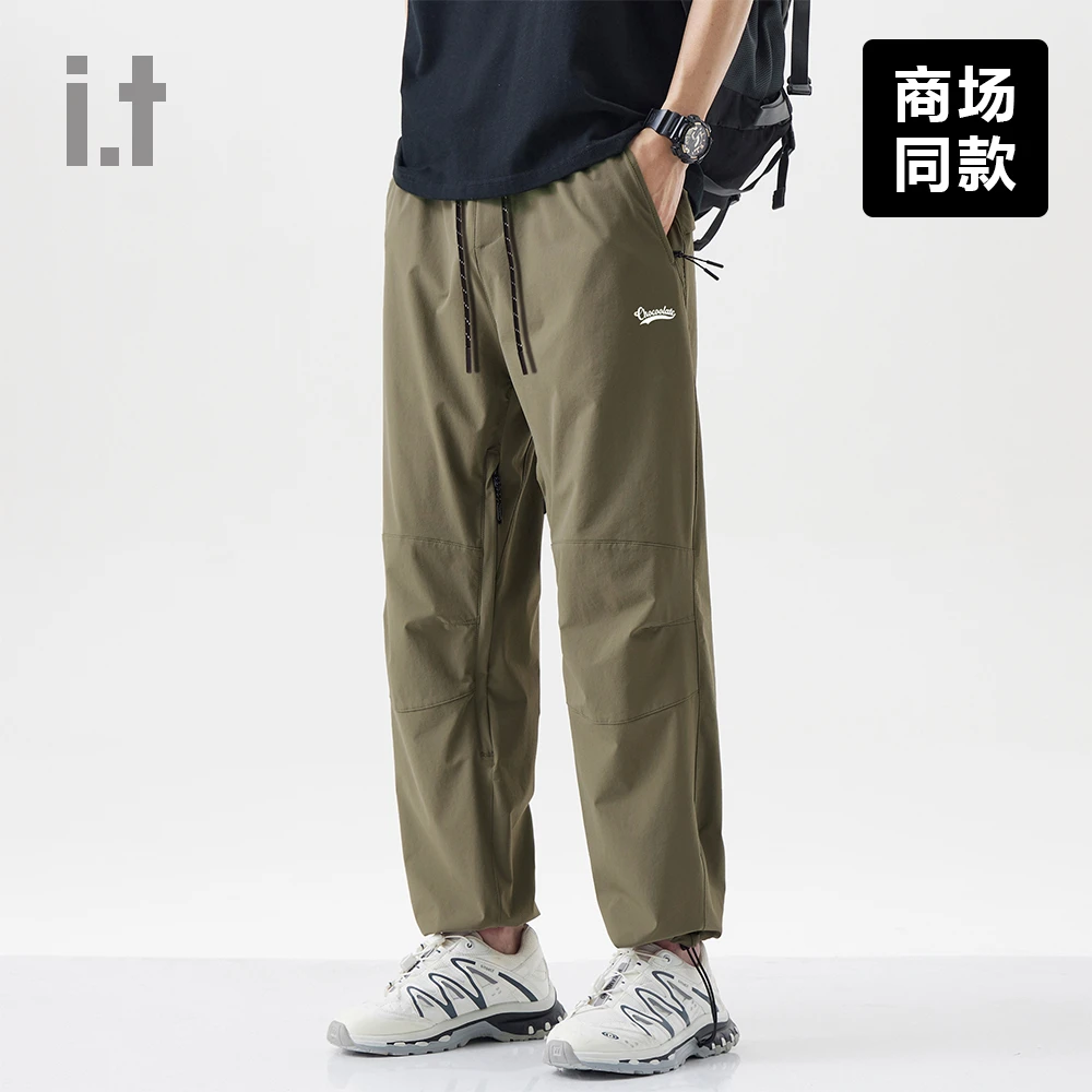 I.T旗下CHOCOOLATE早秋美式机能风休闲运动裤男透气拉链通勤宽松