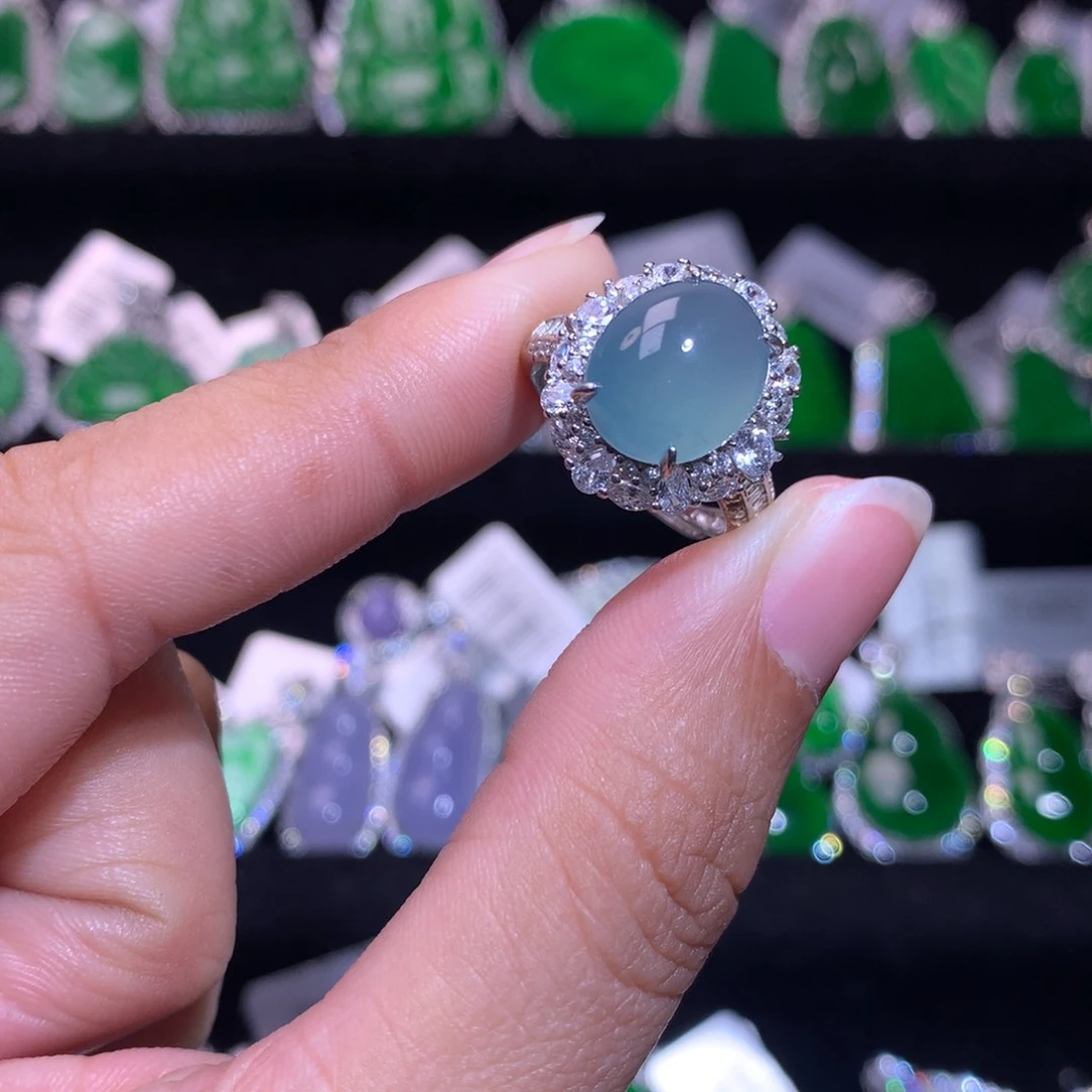 【闪购商品】银S925镶嵌戒指翡翠