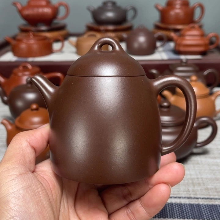 紫砂茶壶陈腐紫泥秦权壶