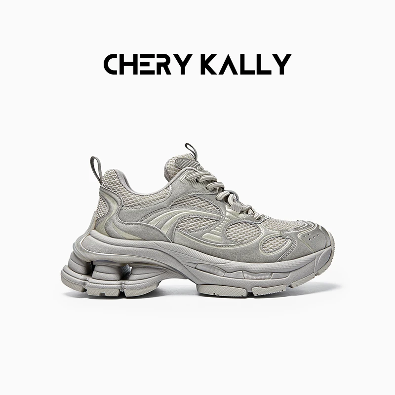 CHERY KALLY厚底透气老爹鞋时尚休闲鞋女鞋增高运动鞋963LD5568