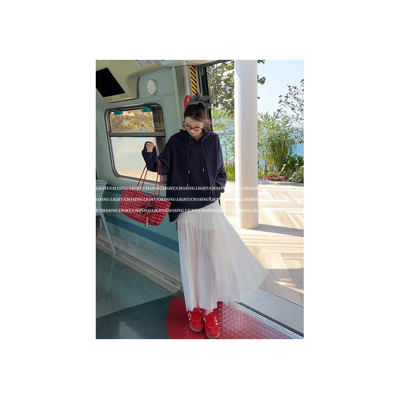 【CHASINGLIGHT】miu系设计感卫衣”休闲款出街连帽卫衣 W2747/502号