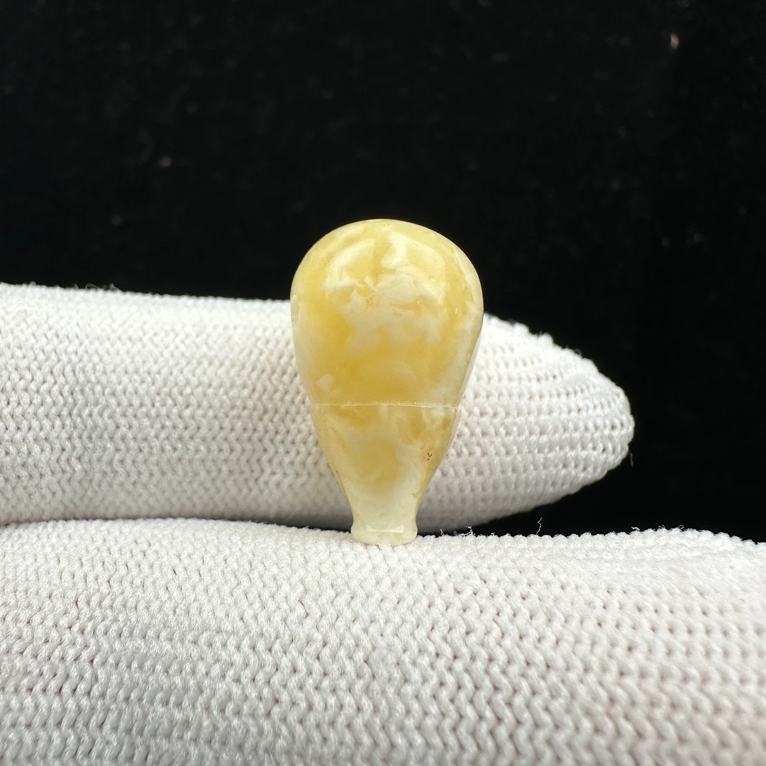 Y6939天然原矿蜜蜡 妖花三通 13*21mm抖音基地质检发货