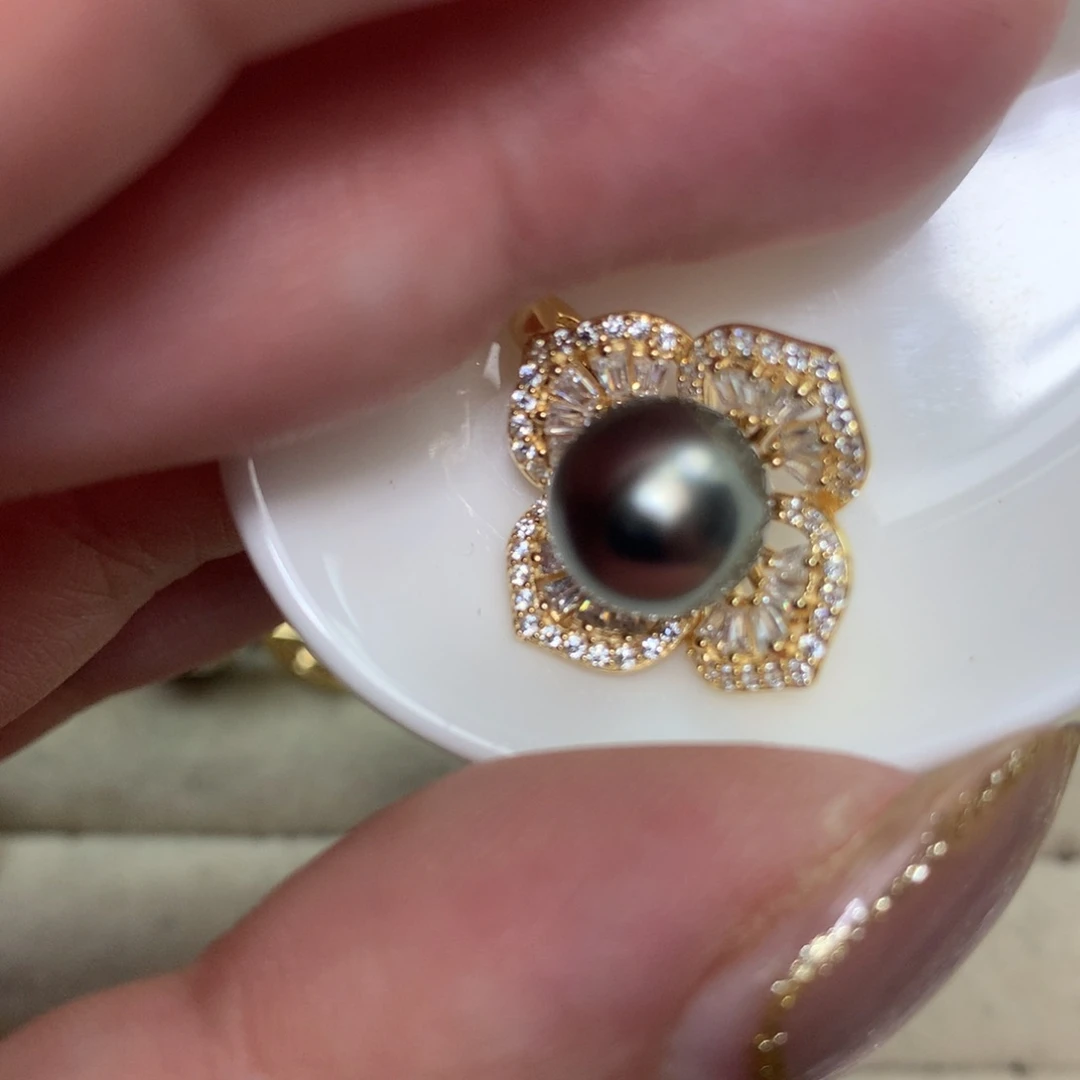 海水珍珠银S925镶嵌颈饰