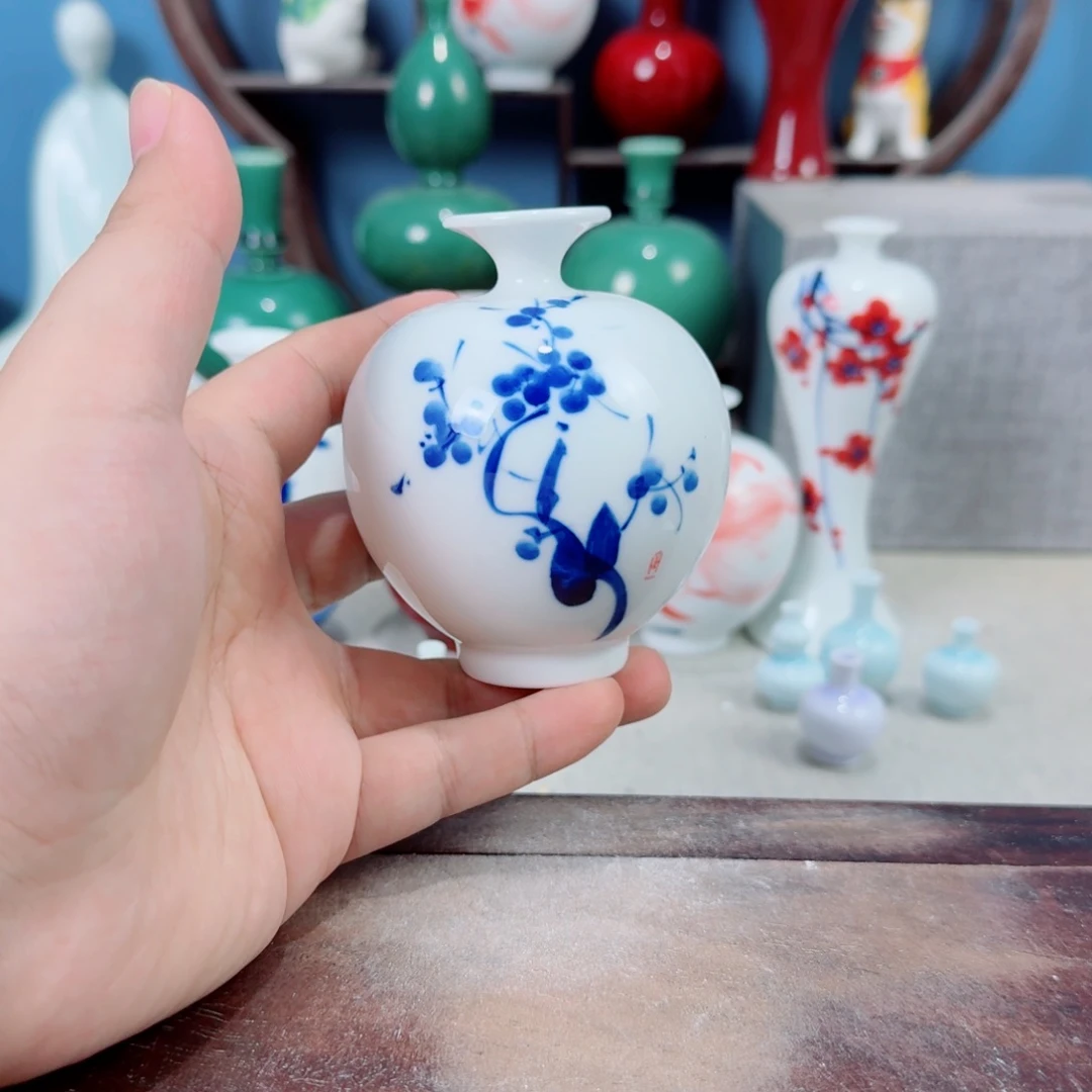 陶瓷手工小花器摆件