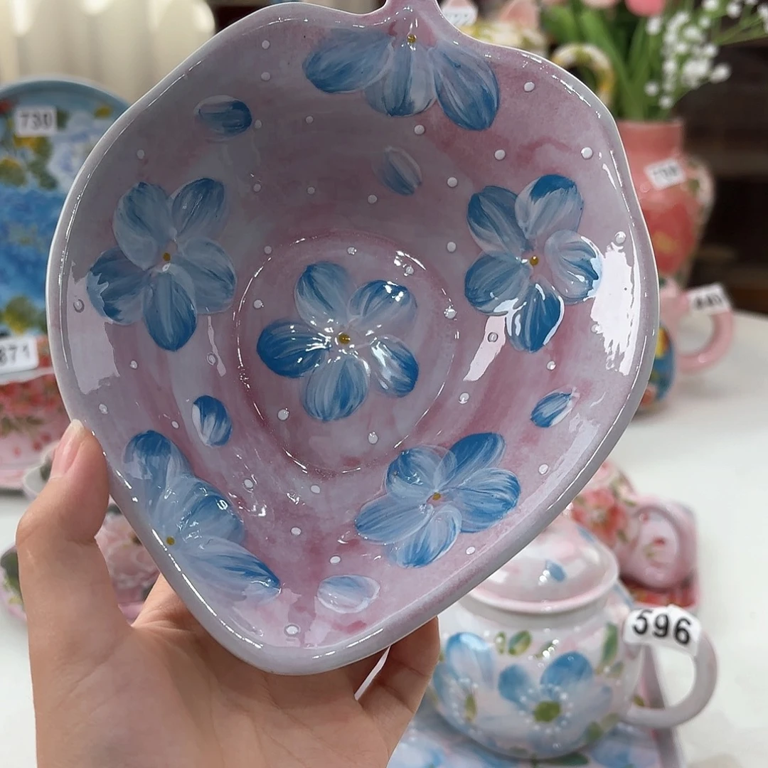 景德镇手绘高温釉下彩陶瓷茶具