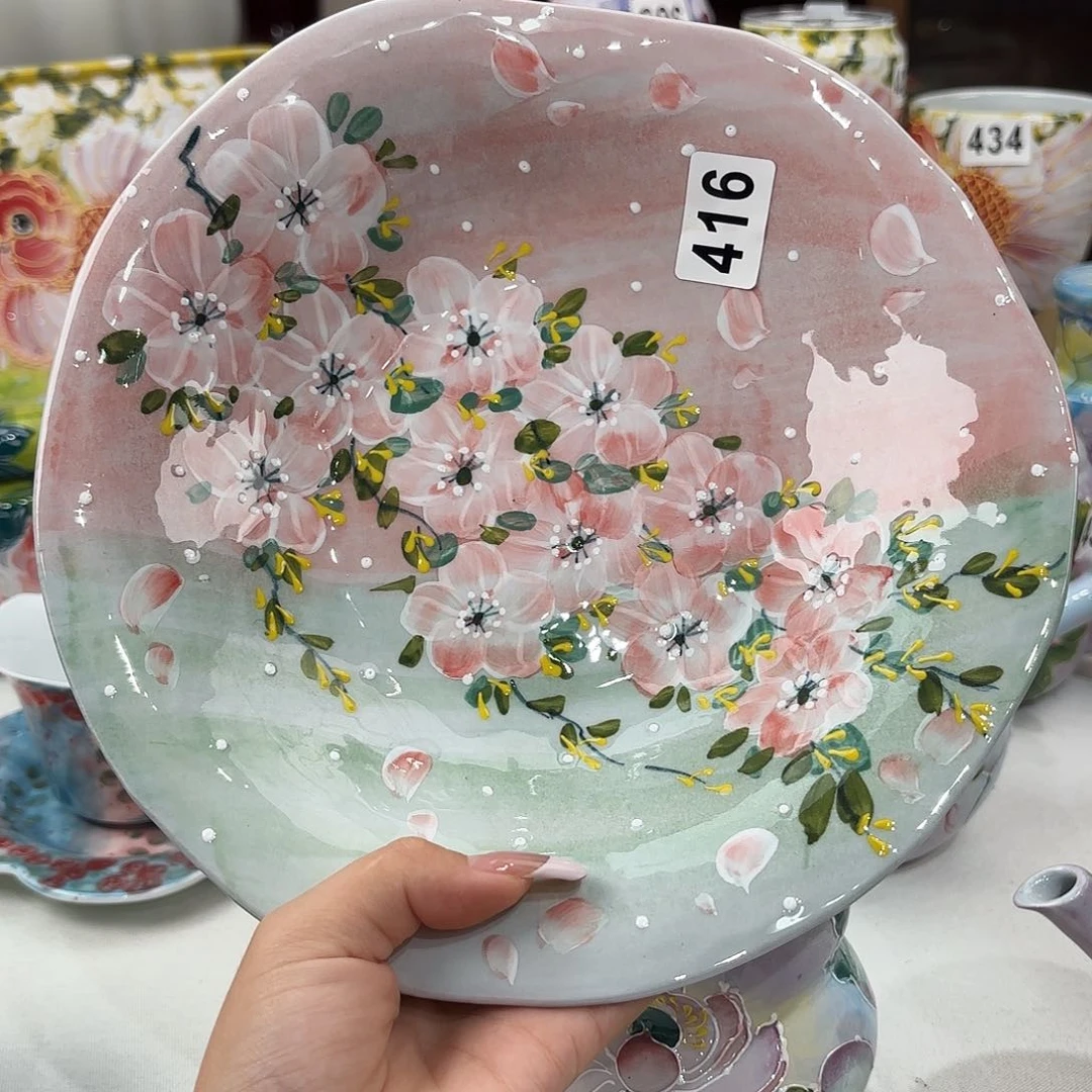 景德镇手绘高温釉下彩陶瓷茶具