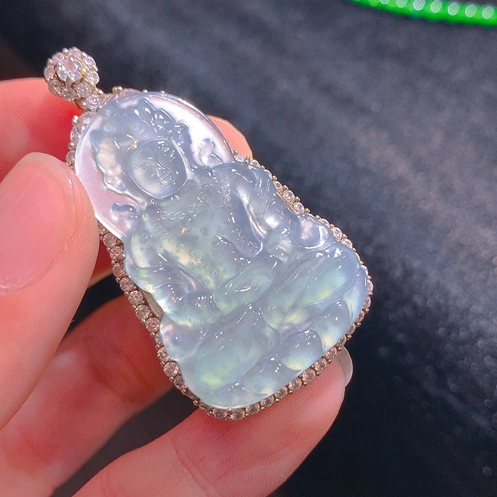 【闪购商品】翡翠颈饰银S925镶嵌翡翠