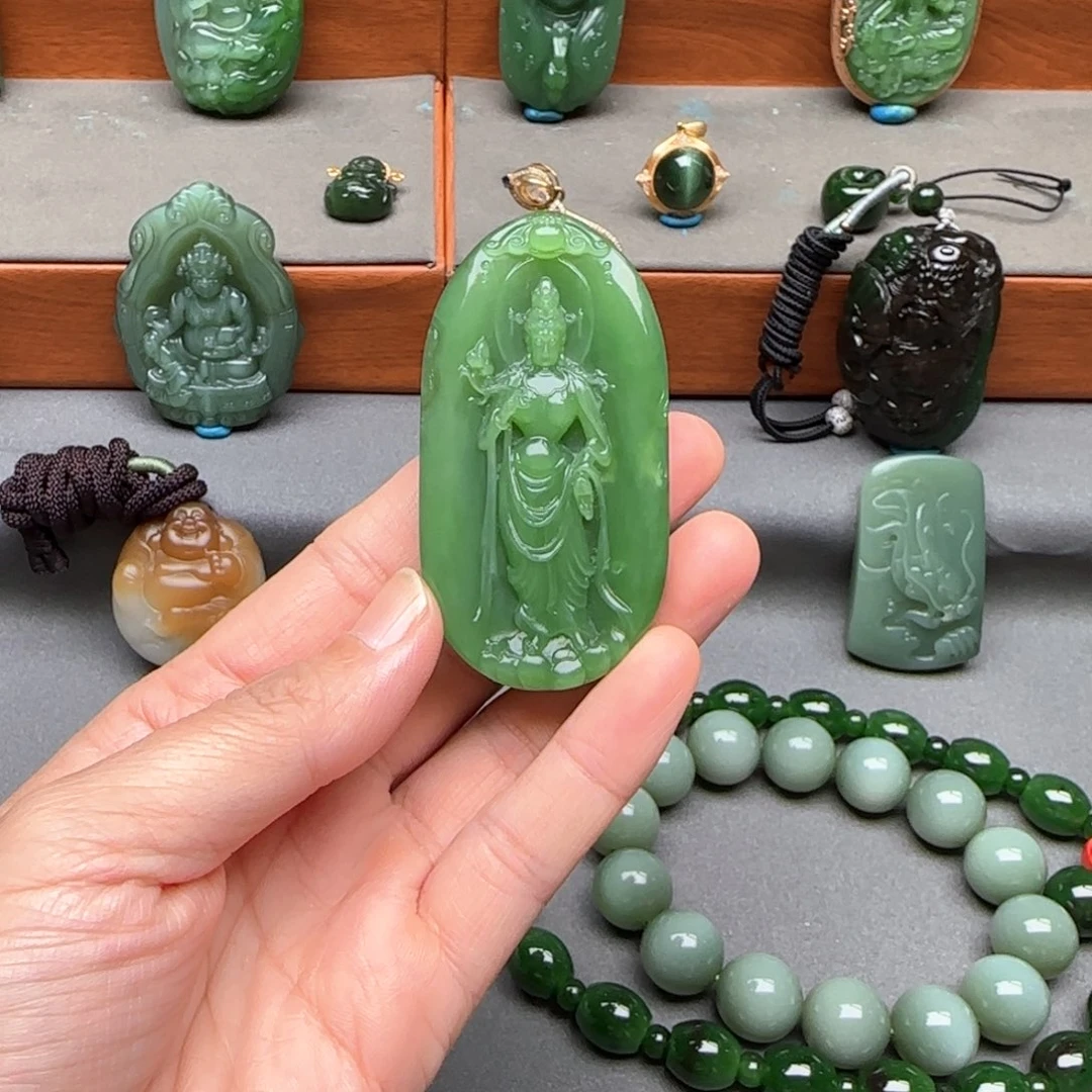 未镶嵌和田玉挂件自****物