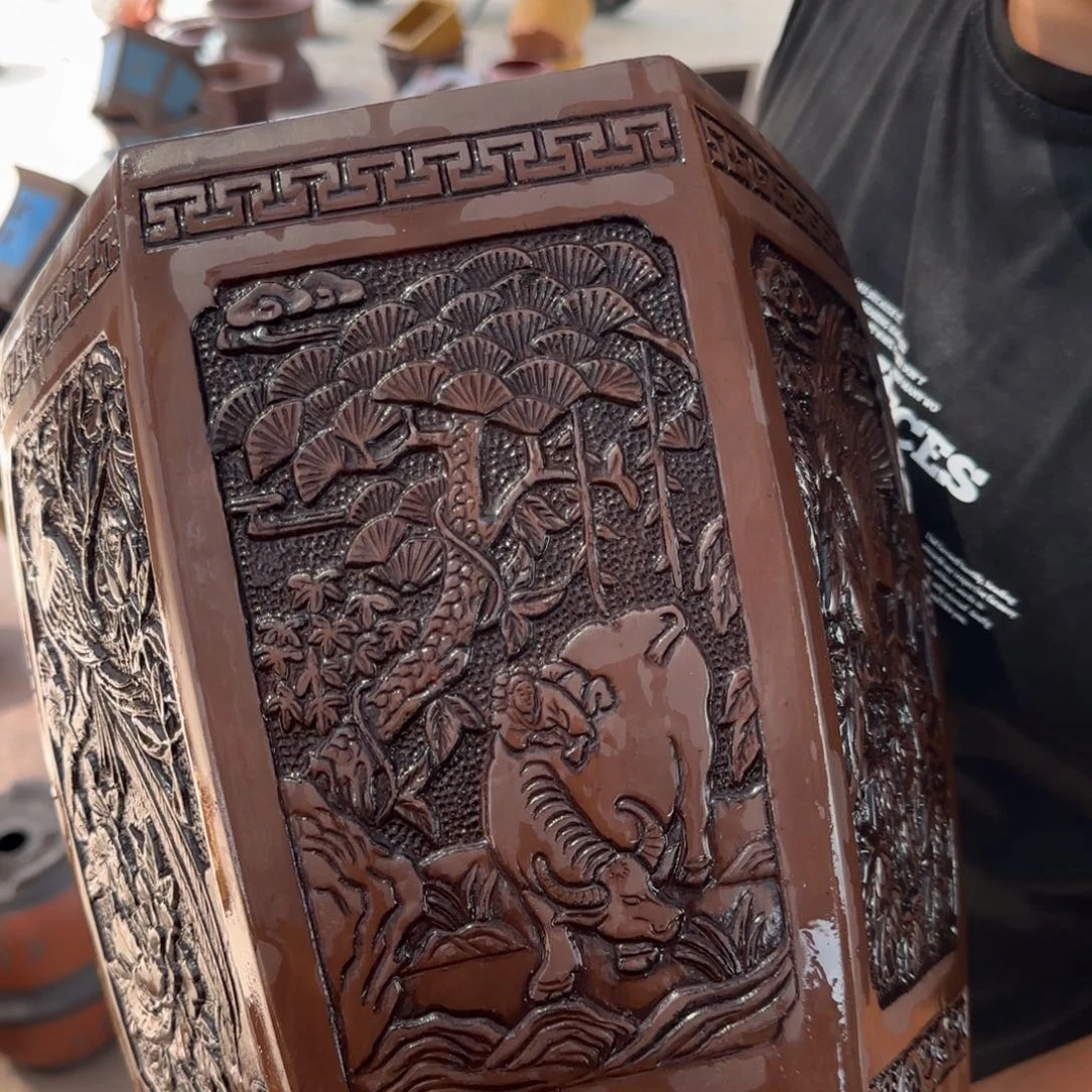 紫砂花盆口径20.25口径