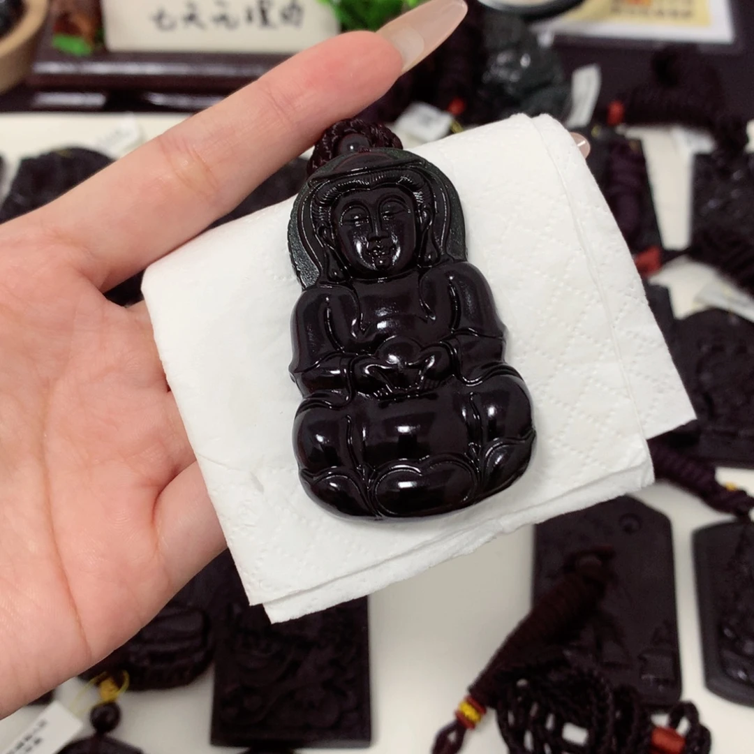天然a货钢琴黑挂件