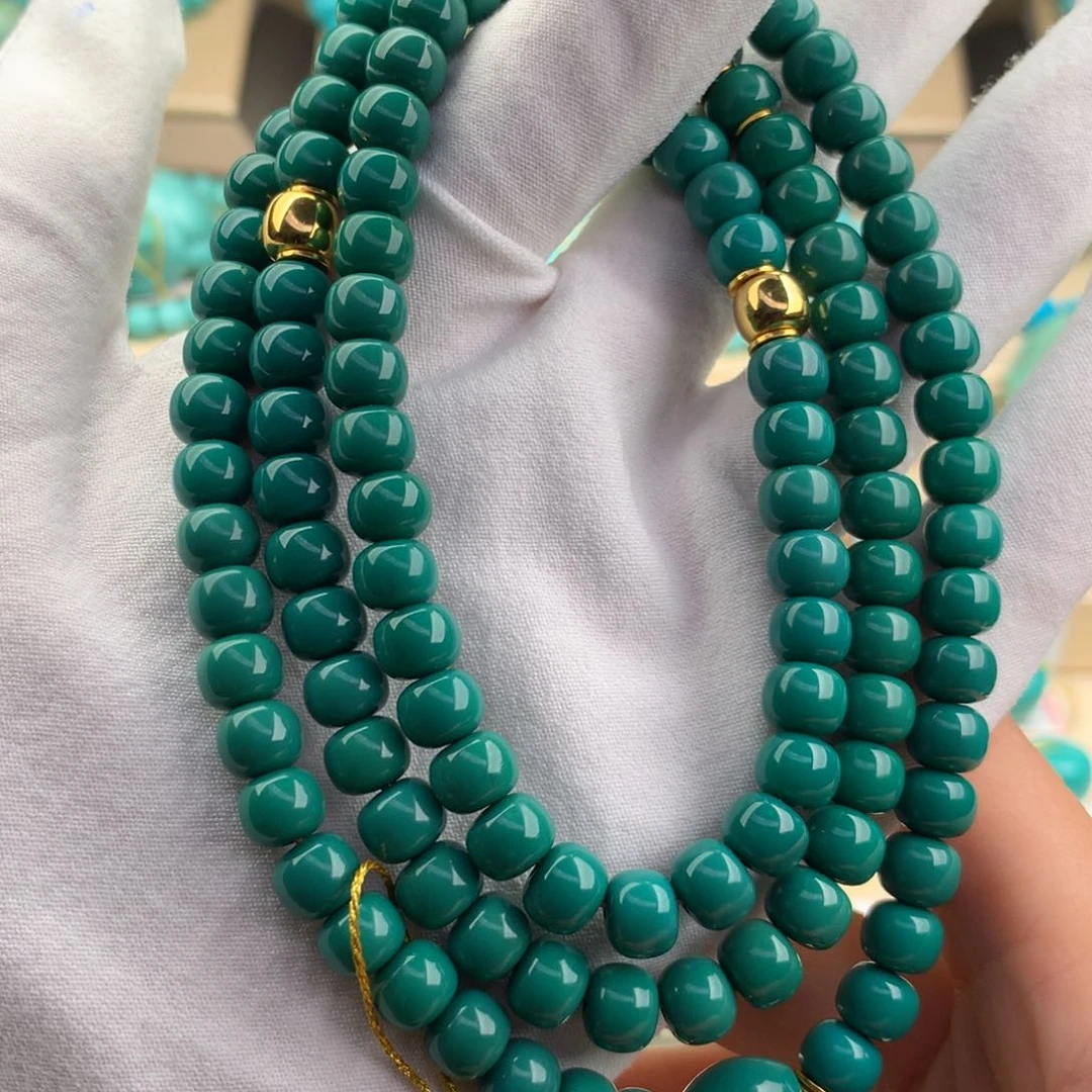 绿松石珠宝奇石18K金镶嵌