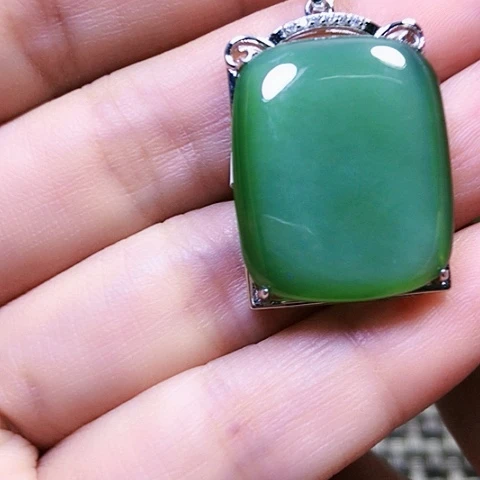 和田玉银S925镶嵌戒指