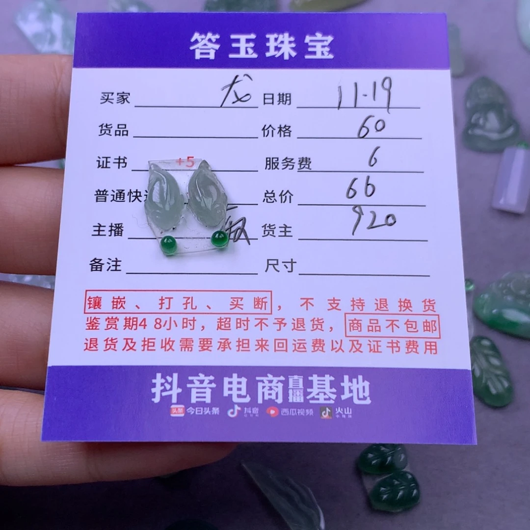 颈饰未镶嵌翡翠龙*