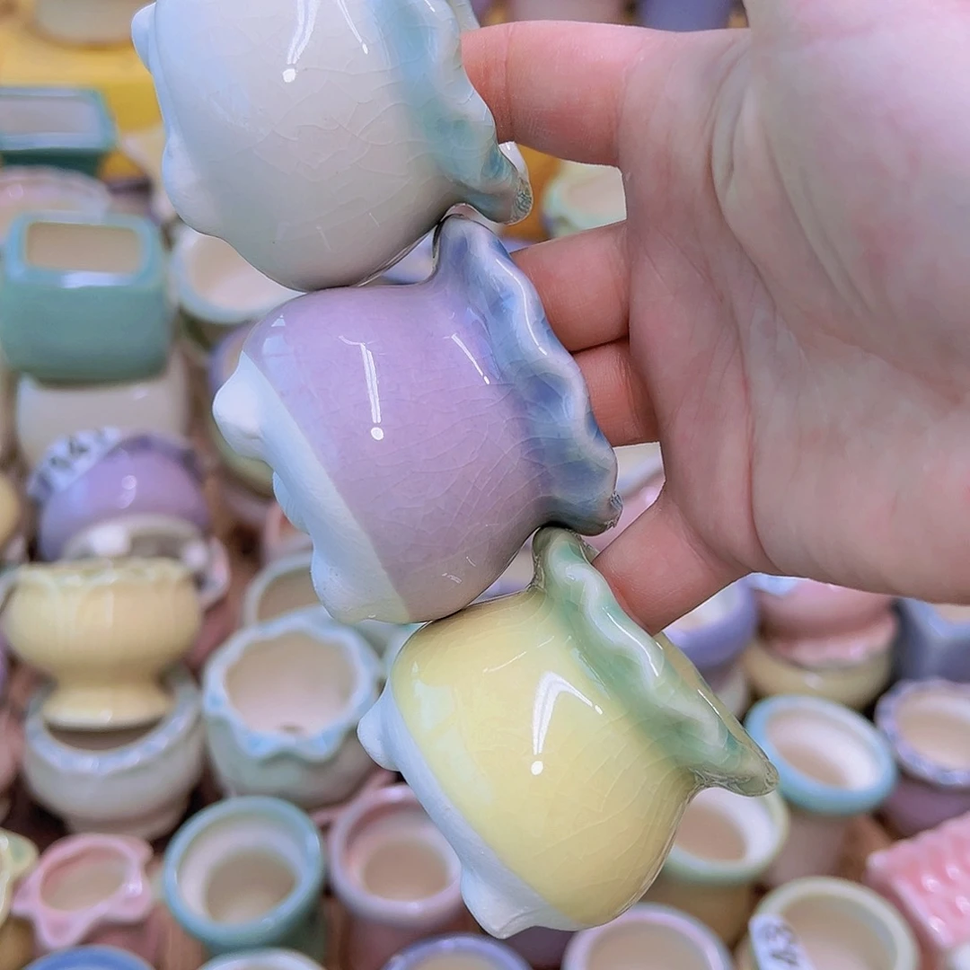 红陶陶瓷花盆当场满12包邮