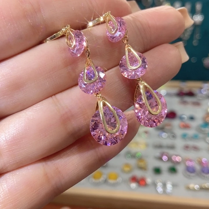 66锆石（处理）耳坠