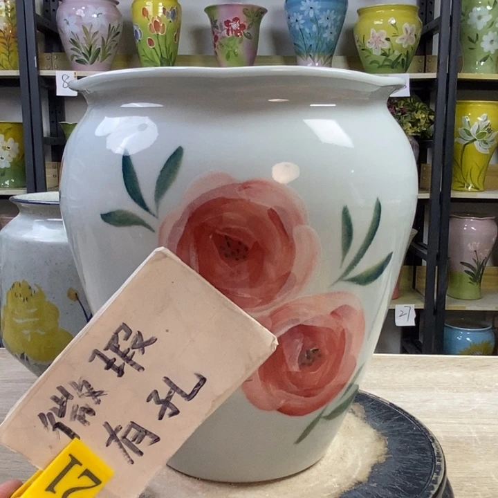 景德镇高温陶瓷花盆