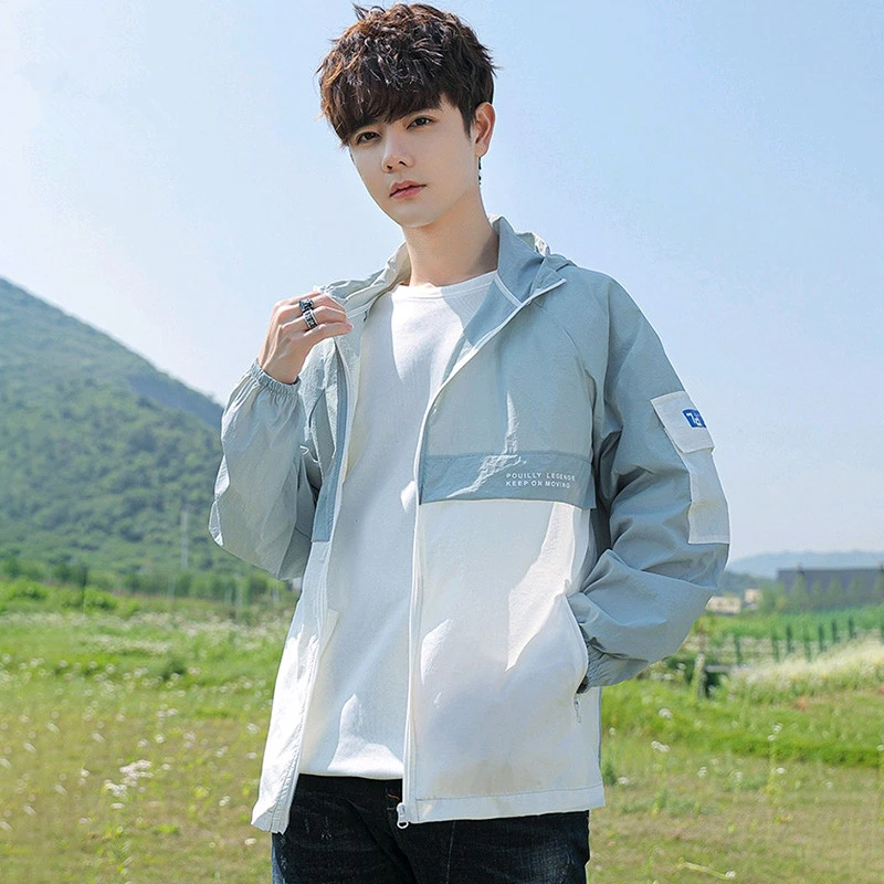2025夏季新款青少年潮牌透气防晒衣服男高中初中学生超薄冰丝外套