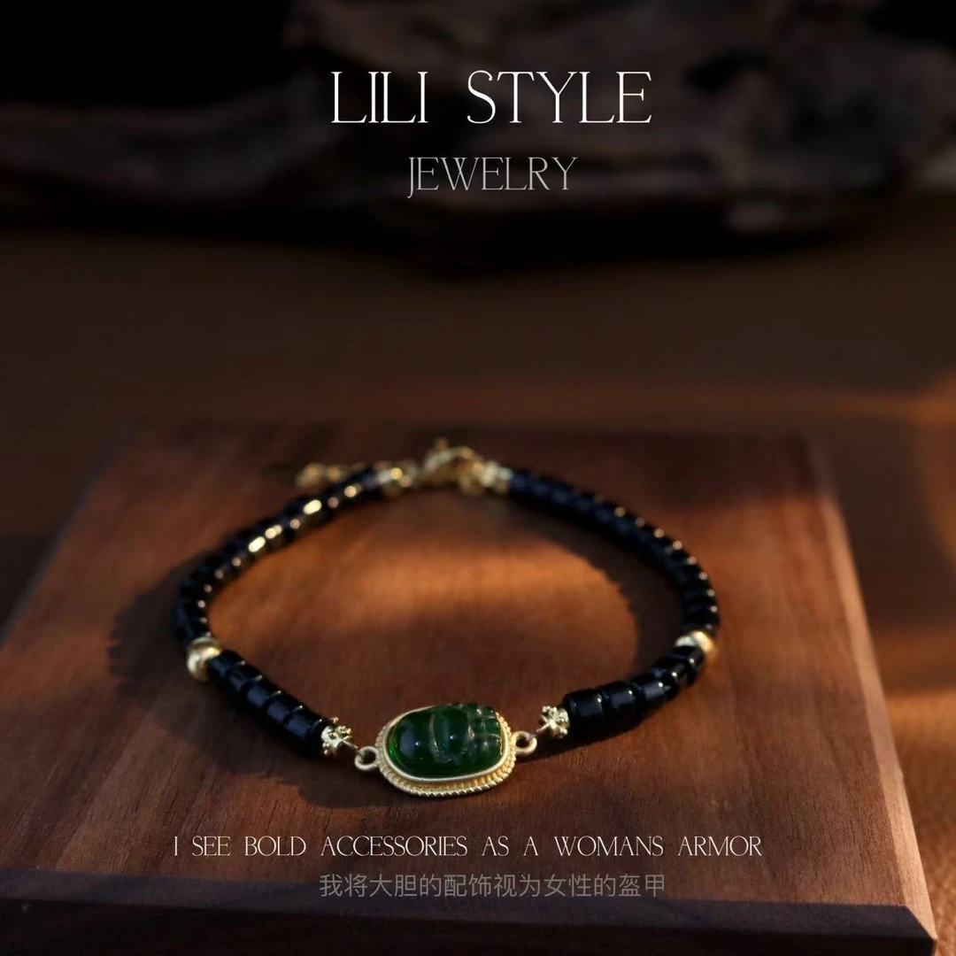 铜合金手链 新中式国风手链轻奢时尚百搭高级感复古手饰品K568