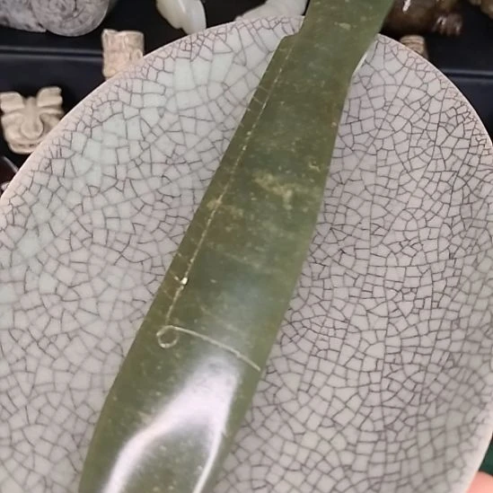 摆件开片瓷器瓷片摆件