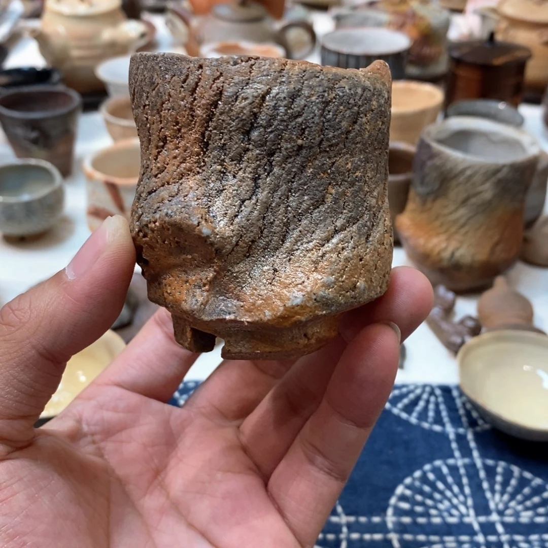 柴烧侘寂粗陶茶具