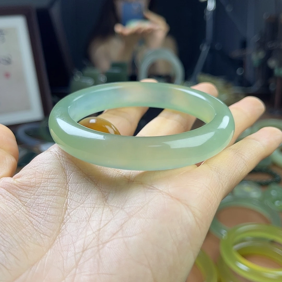 岫玉未镶嵌手镯糯冰手镯