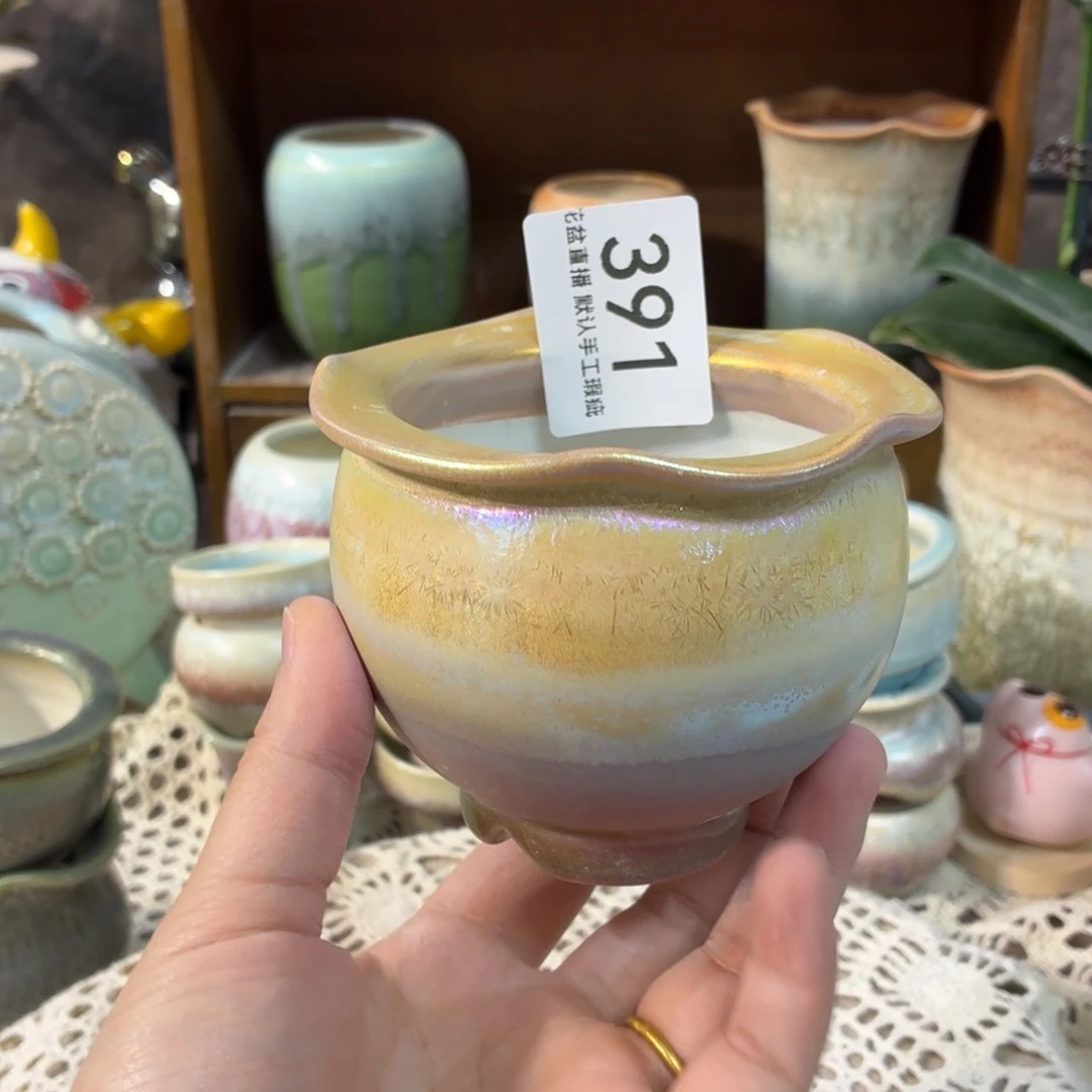 景德镇陶瓷花盆艺术炫彩