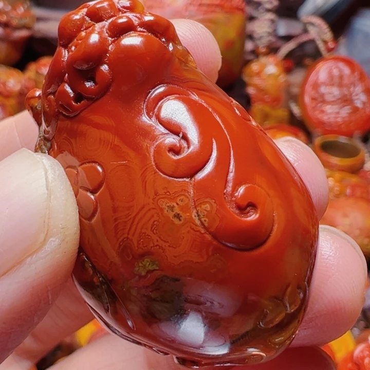 玛瑙/玉髓未镶嵌战国红