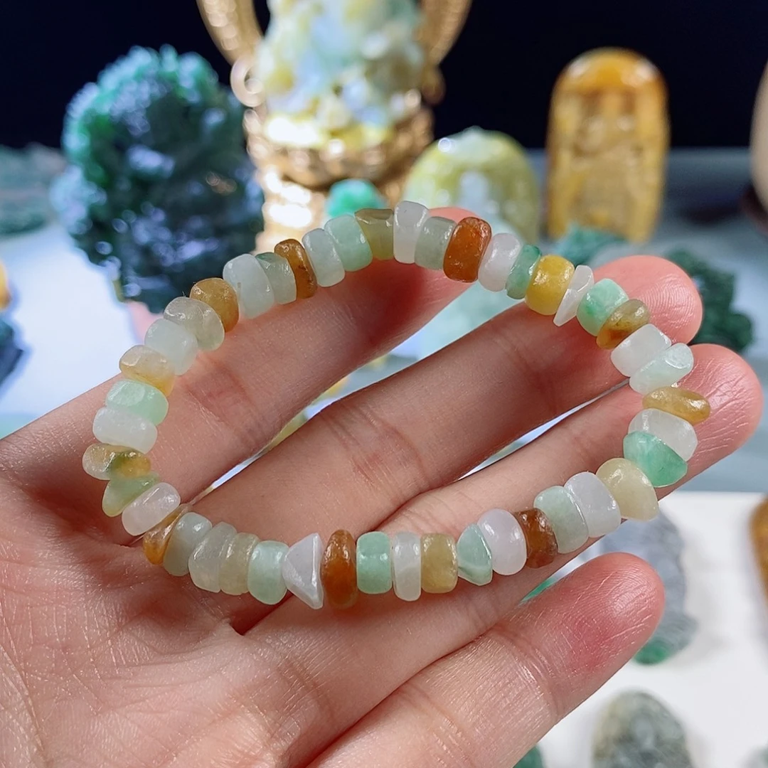 定制翡翠未镶嵌天然a货翡翠手串