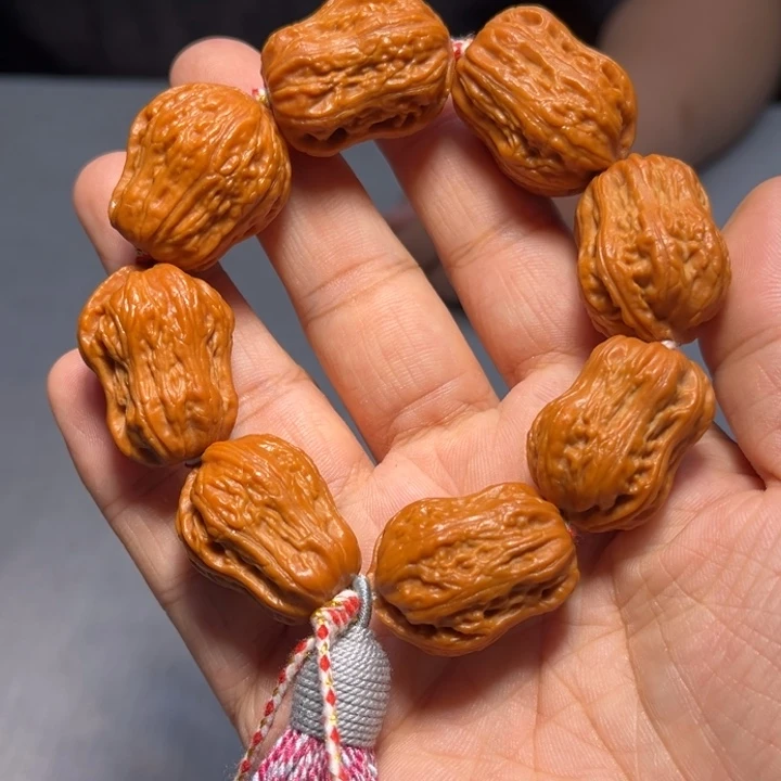 把件文玩核桃花生4667