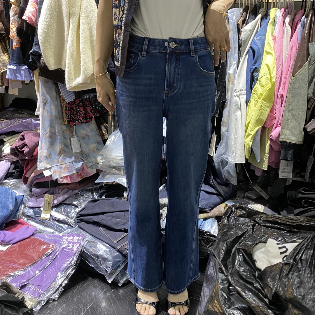 秋季新款水洗立体微喇牛仔裤（小个子首先）6077