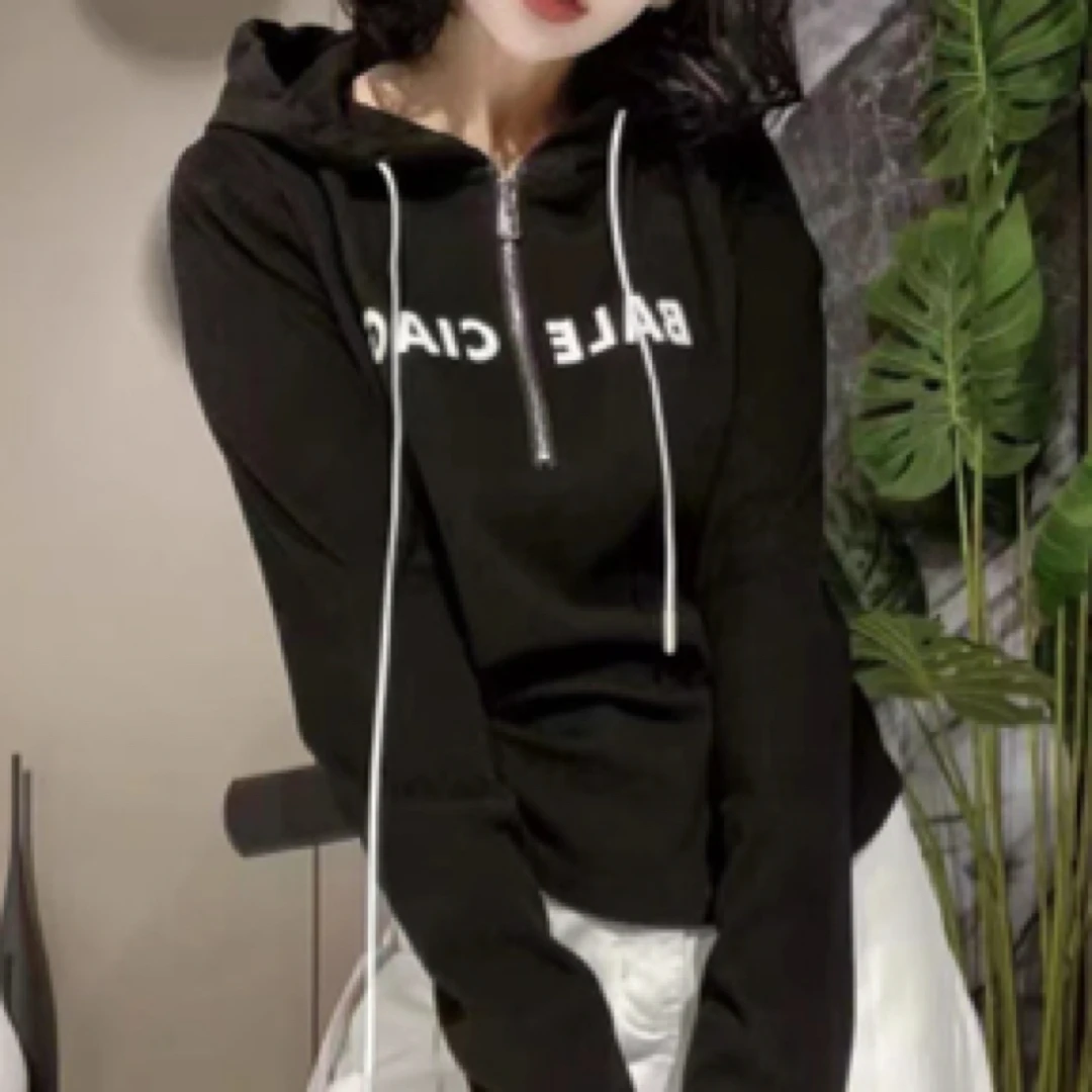 春季新款连帽时尚百搭休闲洋气大码女装