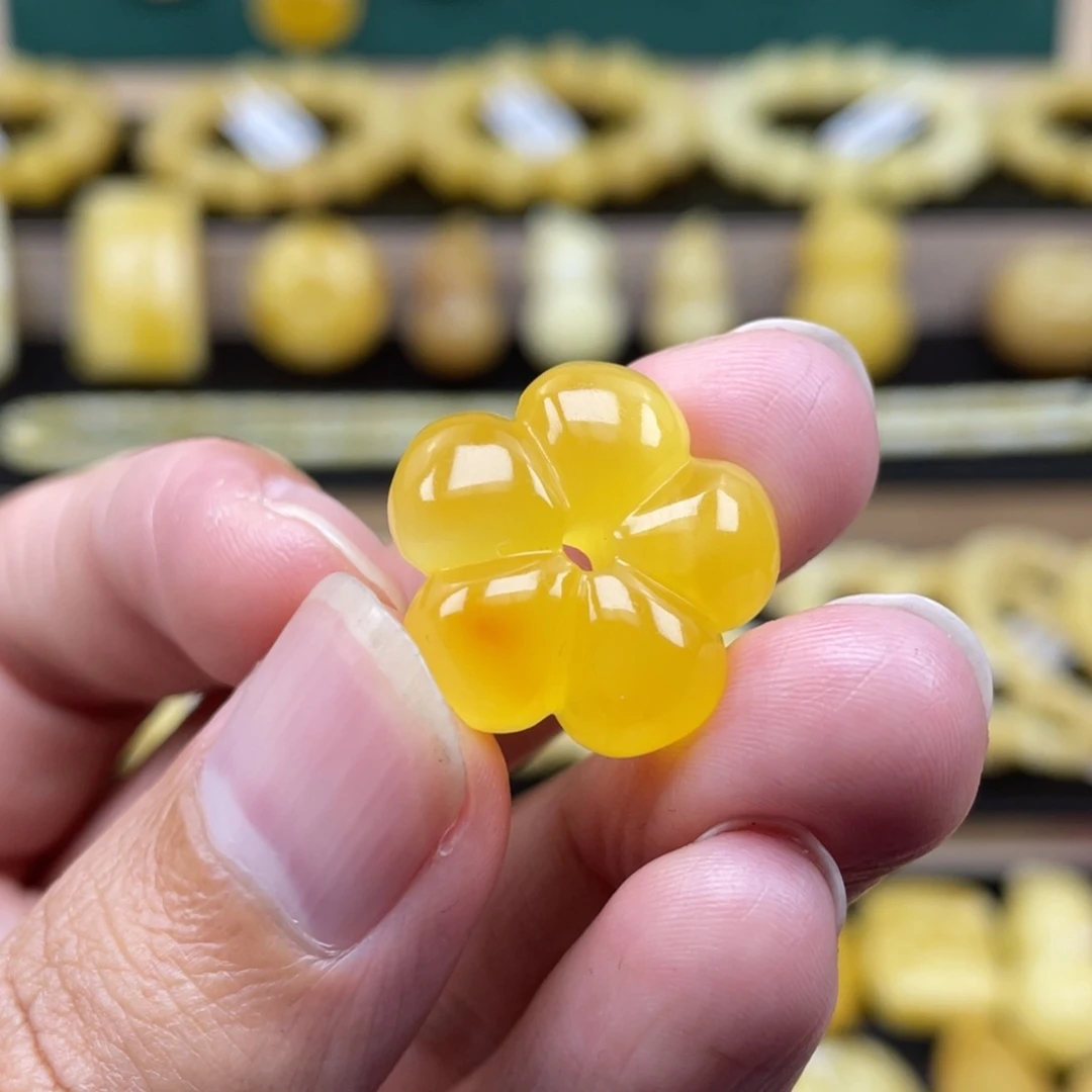 琥珀裸石未镶嵌琥珀蜜蜡