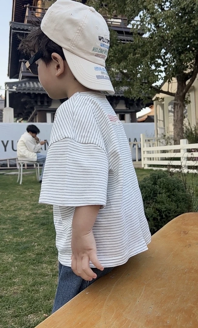 【棉逗熊品牌】2025男童韩版夏季休闲中大童百搭T恤-15170