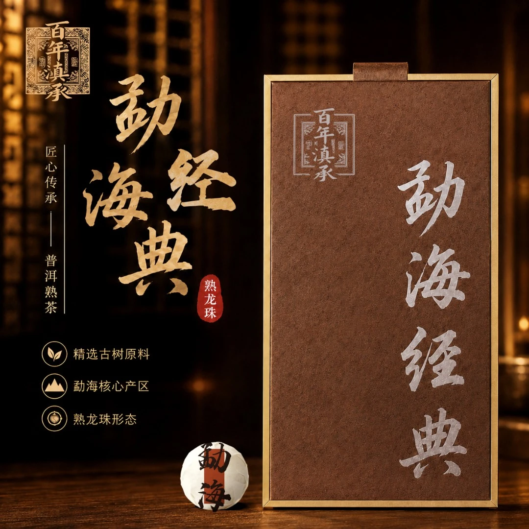【勐海经典】2010年勐海熟茶龙珠8颗约56克(拆封试饮一泡)
