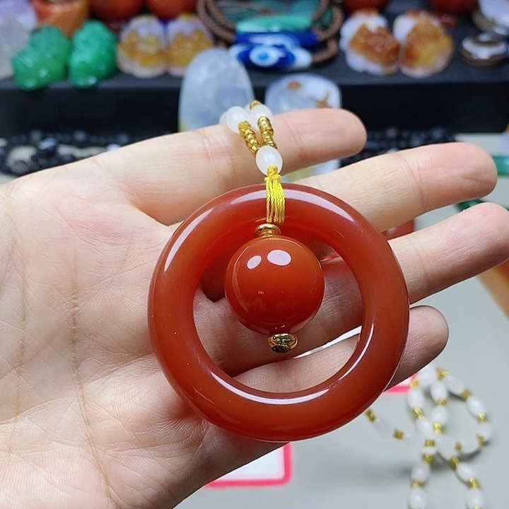 玛瑙/玉髓吊坠(不含链)未镶嵌菊